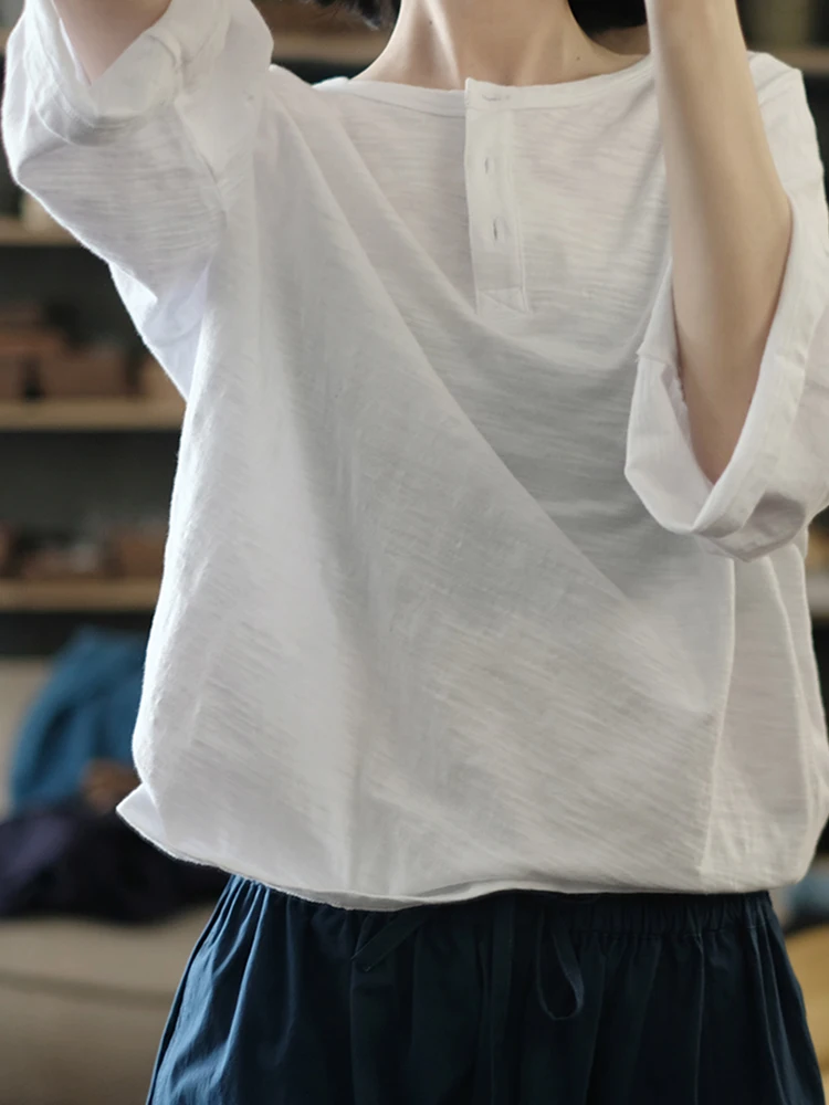 Летние женские короткие базовые футболки в японском стиле, удобные футболки из бамбукового хлопка большого размера