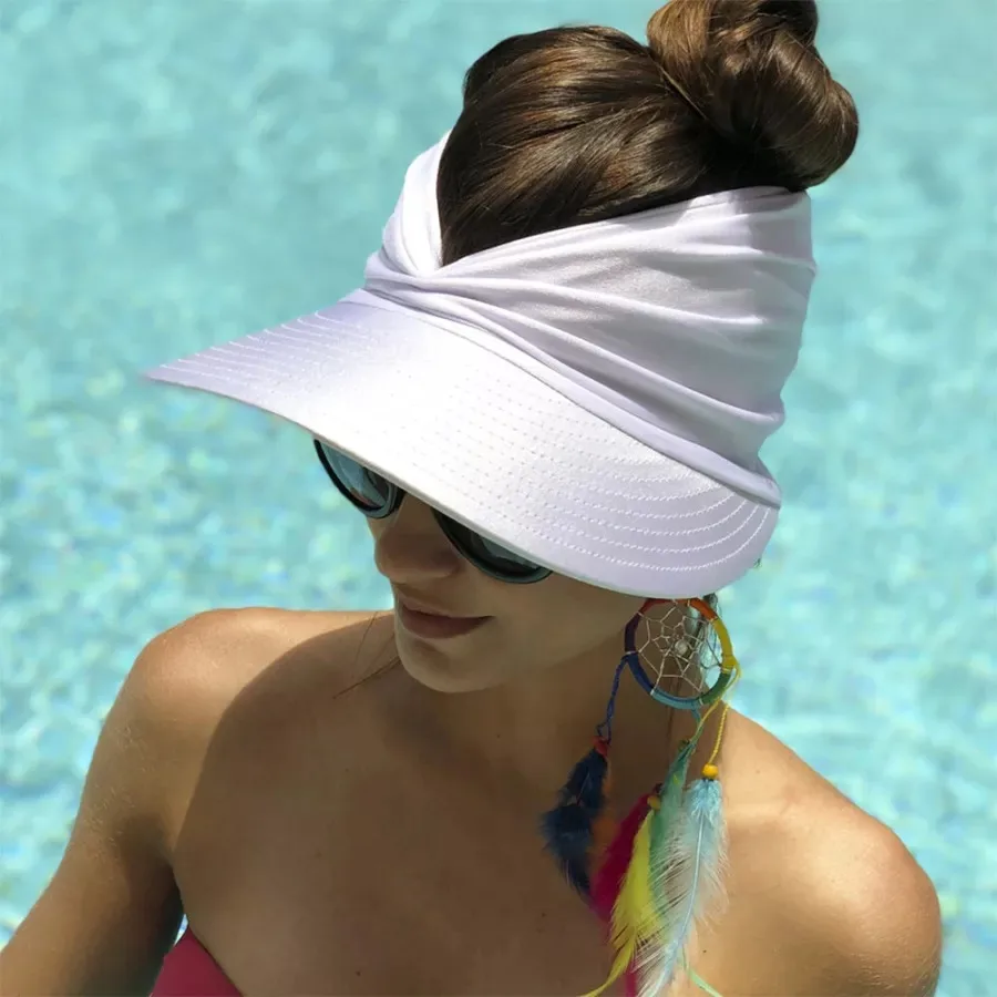 Летняя женская солнцезащитная шляпа с защитой от ультрафиолета, Уличная быстросохнущая Пляжная шляпа 2022, Новая эластичная солнцезащитная кепка, рыболовная кепка