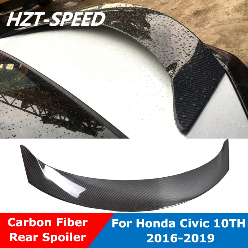 Материал Civic Из Углеродного Волокна, Заднее Крыло Багажника, Задний Спойлер Для Honda 10Th Civic 2016-2019