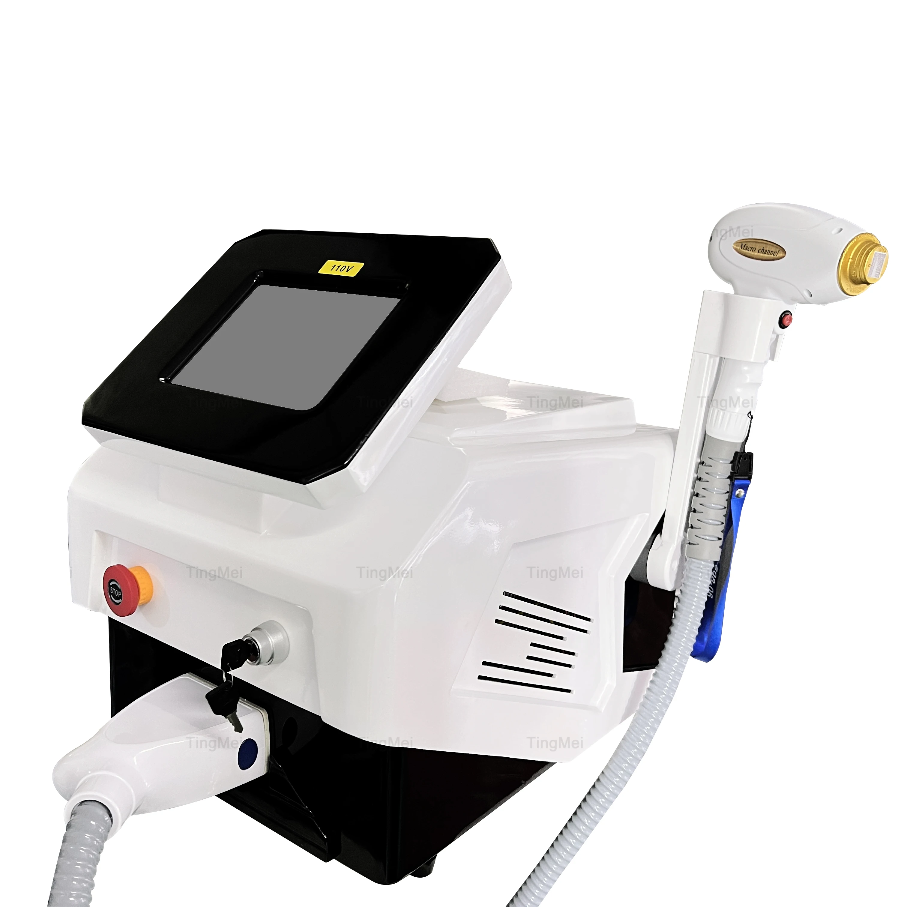машина для удаления волос диодным лазером 808nm 755 1064 Alexandrit с охлаждающей головкой для постоянного удаления Безболезненный лазерный Эпилятор