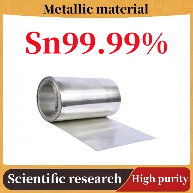 Металлический материал оловянная фольга высокой чистоты Sn99,99%, толщина (0,03 мм-2 мм) инструменты для промышленных исследований Научные исследования