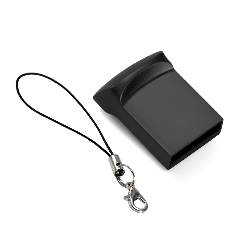 Металлический Мини Портативный USB 2,0 Флэш-накопитель с Бесплатным Пользовательским Логотипом, Ручка-накопитель С брелоком, Карта памяти Реальной Емкости 64 ГБ/32 Г/16 Г, U-диск