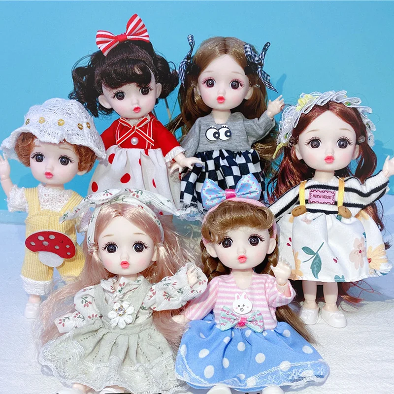 Милая кукла 17 см, кукла Принцессы, Наряжающаяся Девочка, Маленькая кукла Лоли, Игрушка, Подарок на День рождения Для девочек, Bjd Кукла, Куклы Lol