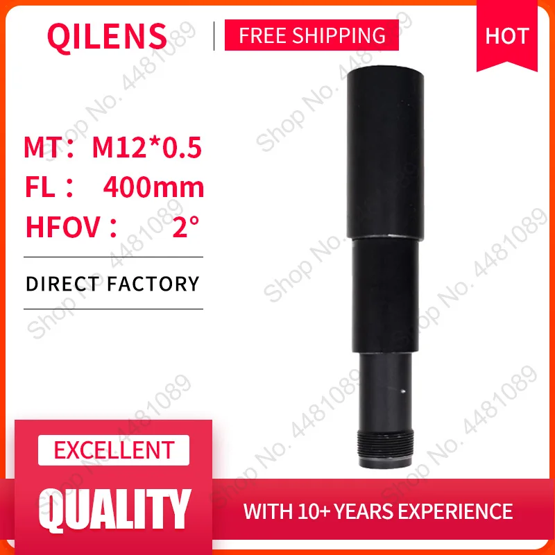 Мини-объектив-обскура QILENS M12 FL 400 мм для 1/3 CCD CCTV HD 2.0 мегапикселя для камер безопасности