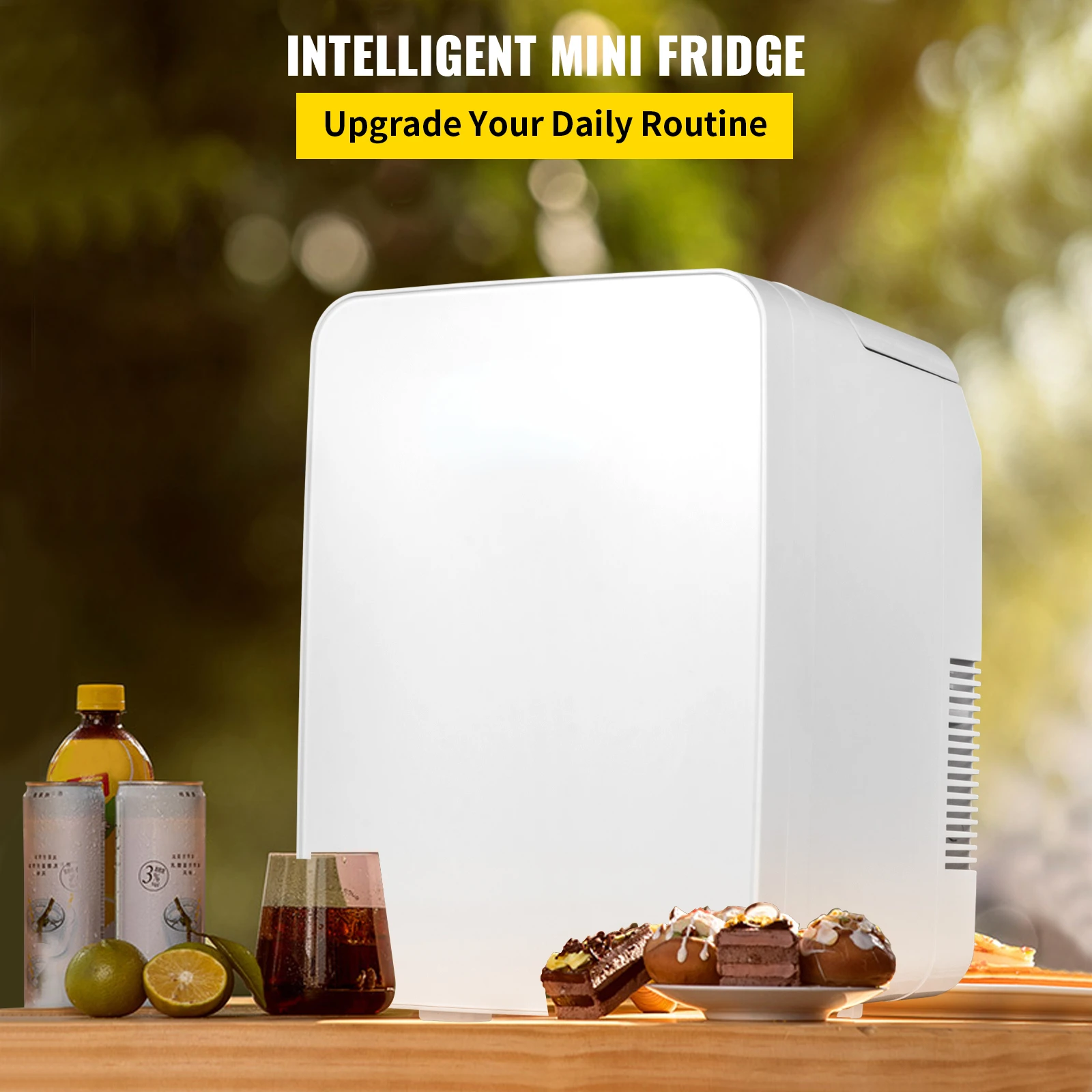 Мини-холодильник, портативный кулер-грелка на 10 литров, Холодильник для ухода за кожей белого цвета, Компактный холодильник, легкий косметический холодильник, для спальни