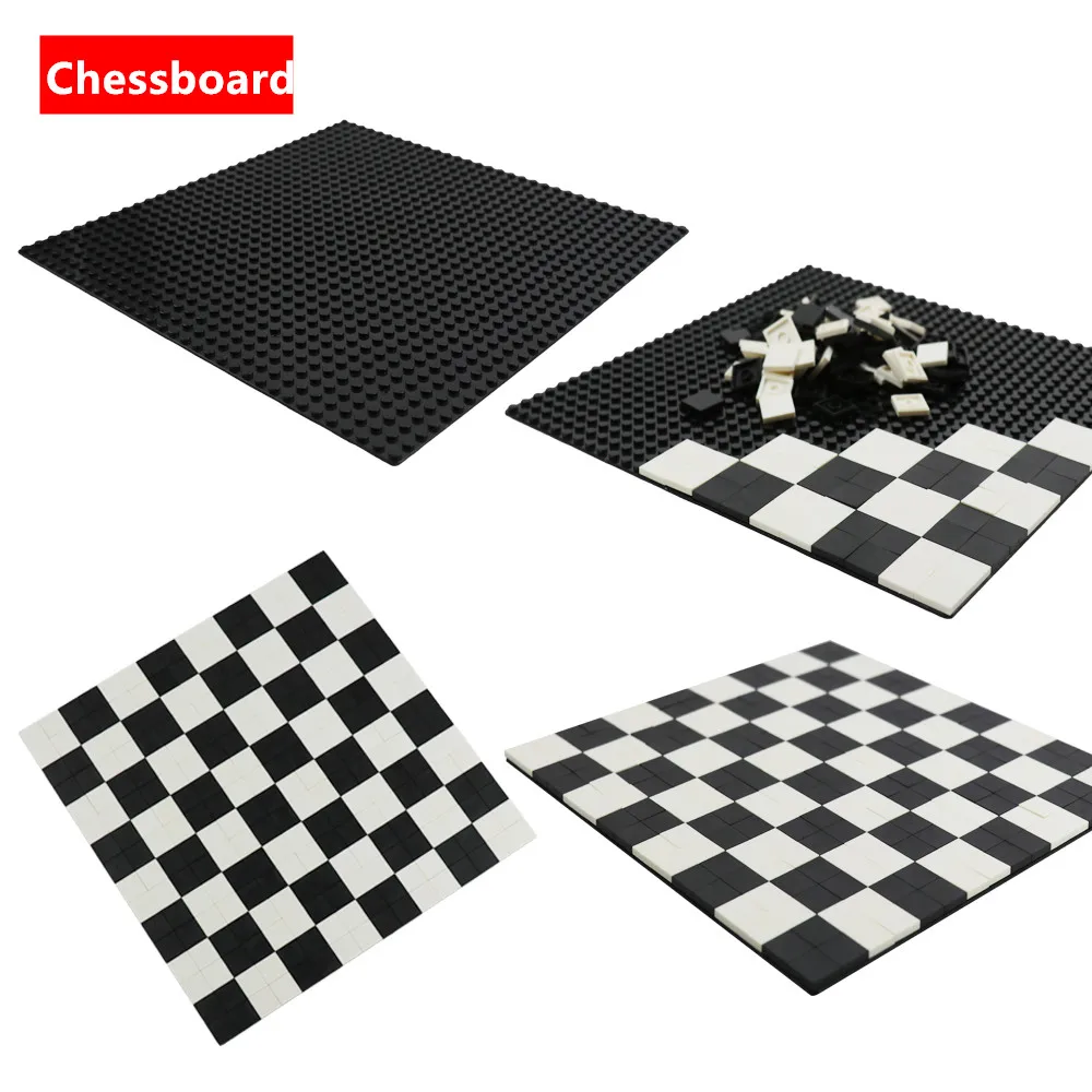 Модель Строительные блоки Кирпич MOC Плоские Плитки 2 x 2 Шахматные фигуры для международной шахматной доски Опорная плита Опорная плита 32 x 32