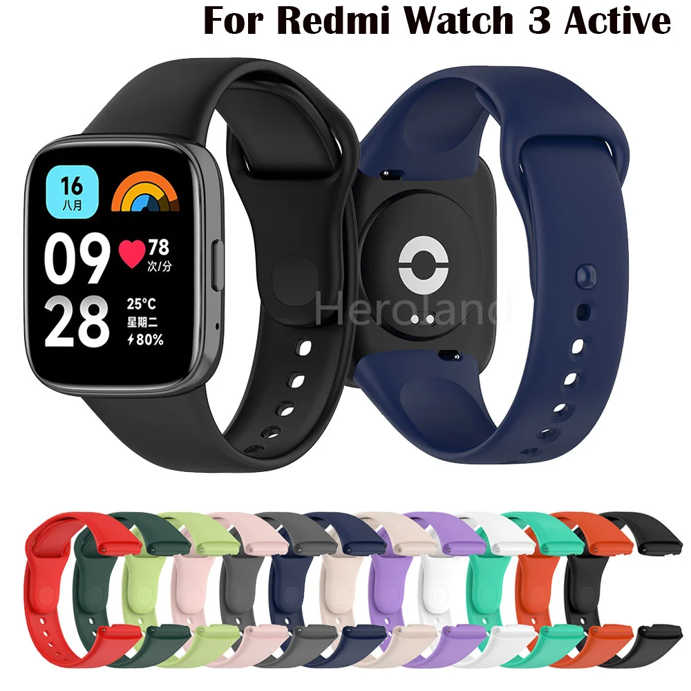 Модный силиконовый ремешок для часов Redmi Watch 3 Active, ремешок для смарт-часов, браслеты, браслет для часов Redmi Watch 3 Lite, браслет