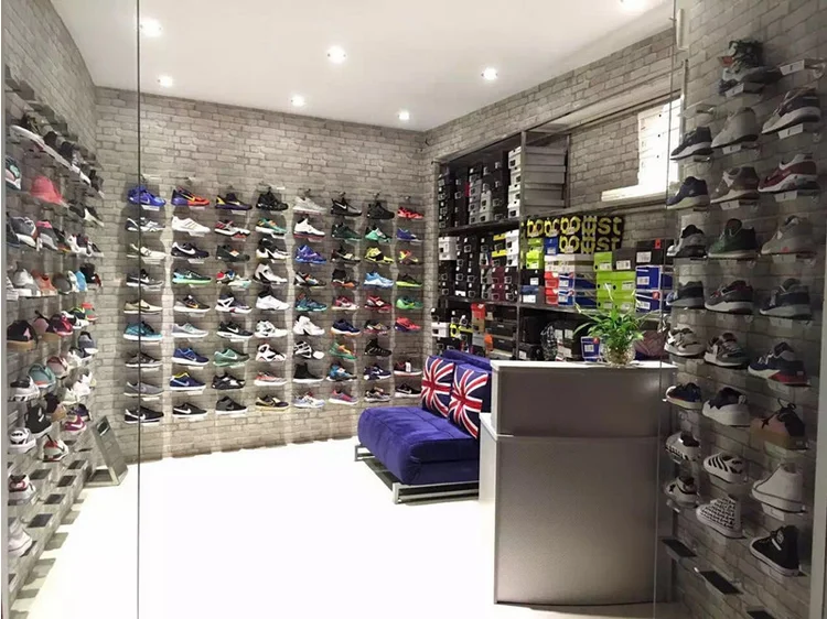 Монопольный обувной магазин, настенный держатель для обуви, стеллаж для выставки товаров, может содержать подвесные бирки, металлическая стойка для обуви, спортивная повседневная стойка для обуви