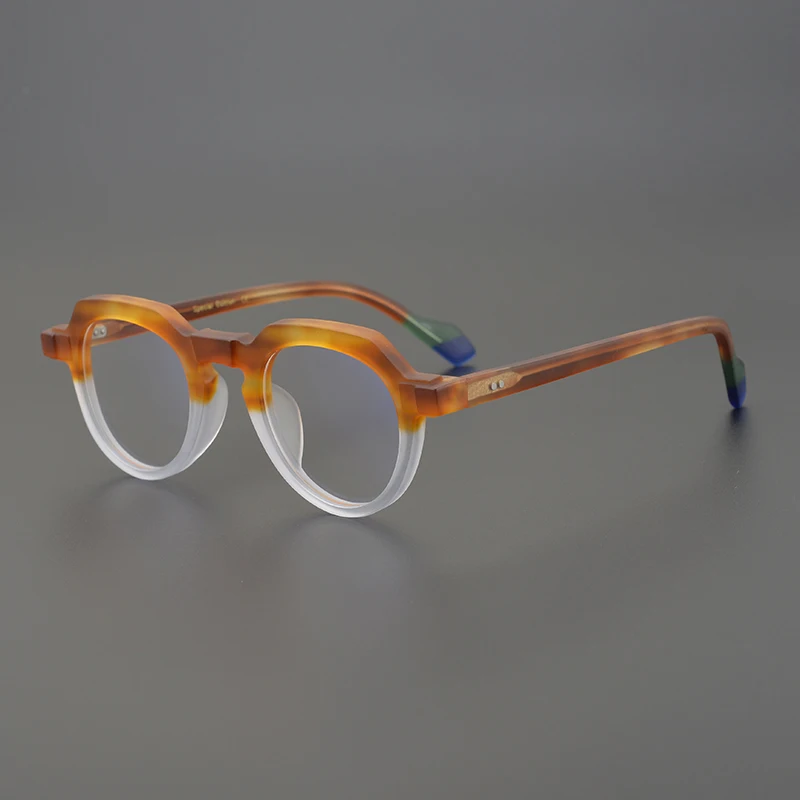 Мужские ацетатные очки ручной работы матового цвета в круглой оправе в стиле ретро, дизайнерские оптические очки для женщин, очки для чтения при близорукости по рецепту