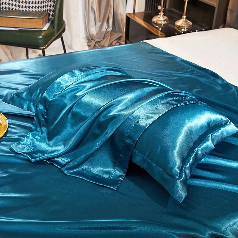 Мягкая наволочка из чистого атласного шелка, чехол для домашнего постельного белья Decro, наволочка, удобные наволочки, подкладка для кровати, многоцветный