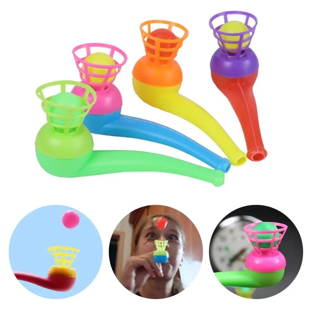 Мяч для выдувания труб, детские игрушки, пластиковый цвет, случайные забавные подарки, Детские принадлежности, Игрушки для тренировки баланса, развивающие игрушки