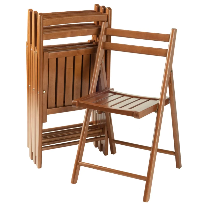 Набор складных стульев Winsome Wood Robin из 4 предметов, тик, несколько видов отделки