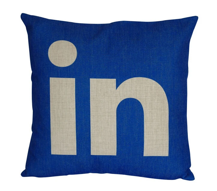 Наволочка для подушки Linkedin, креативный логотип для социальных сетей Наволочка для наволочек Linkedin оптом