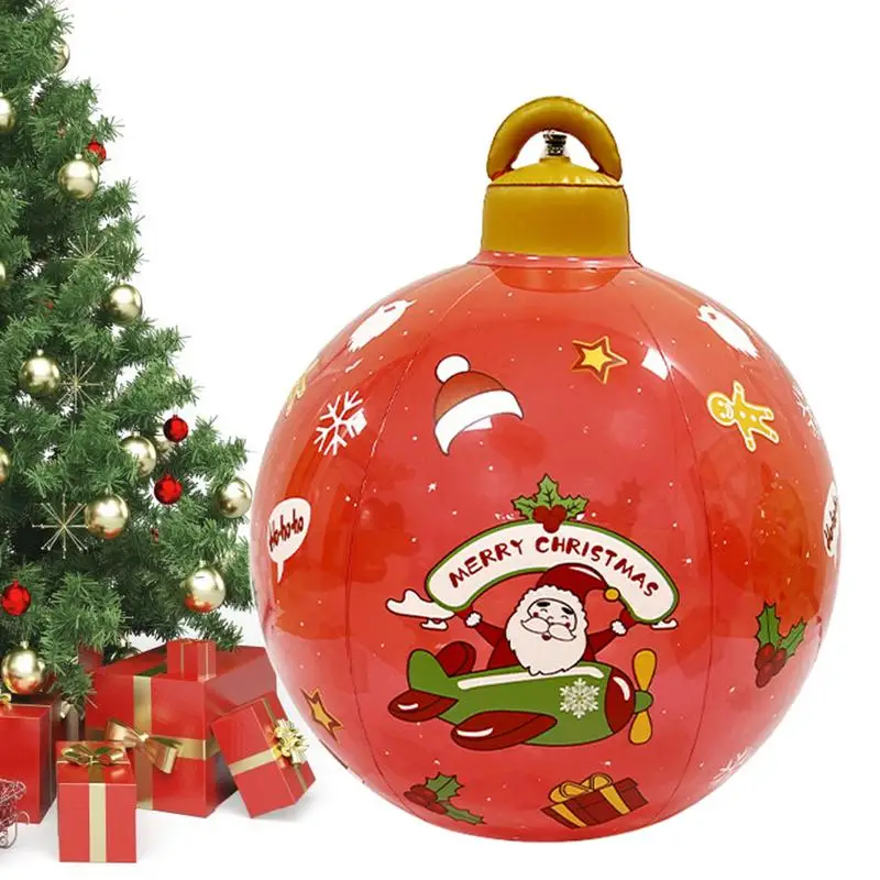 Надувной рождественский шар из ПВХ, надувные украшения из ПВХ, шар с разноцветными огнями, 20 Дюймов, Гигантская солнечная зарядка