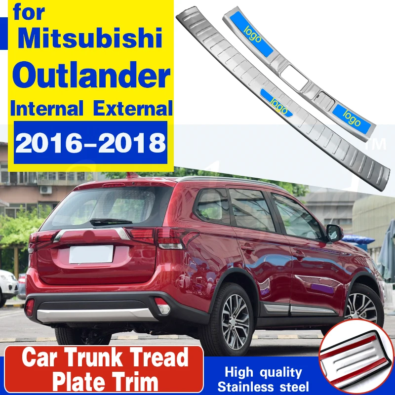 Накладка/Порог Заднего Бампера Протектор Порога Багажника Задняя защита Протектора Педали Для Mitsubishi Outlander 2016 2017 2018