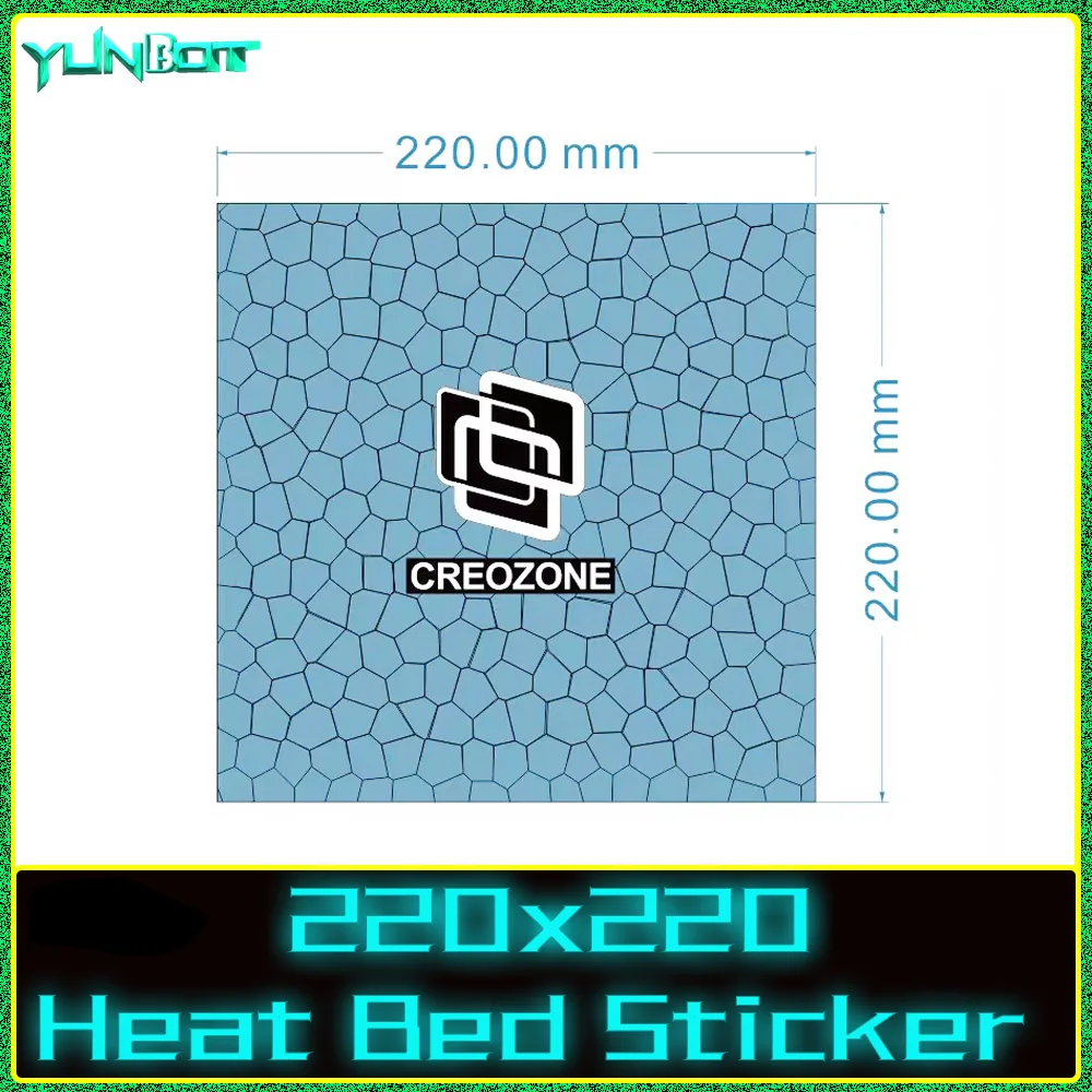 Наклейка для кровати с подогревом CREOZONE 220 * 220 мм, Печатный лист для сборки, наклейка для 3D-принтера, лента для платформы, наклейка