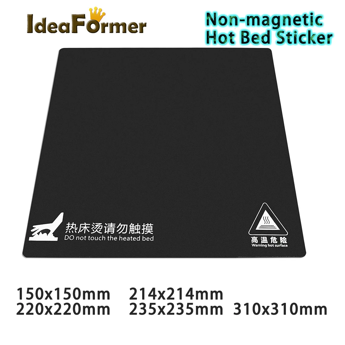Наклейка на горячую кровать 150/ 214/ 220/235/ 310 мм печатная пластина для сборки листовой бумаги с лентой 3 М Для 3D-принтера Ender 3/5 Anet A6 A8