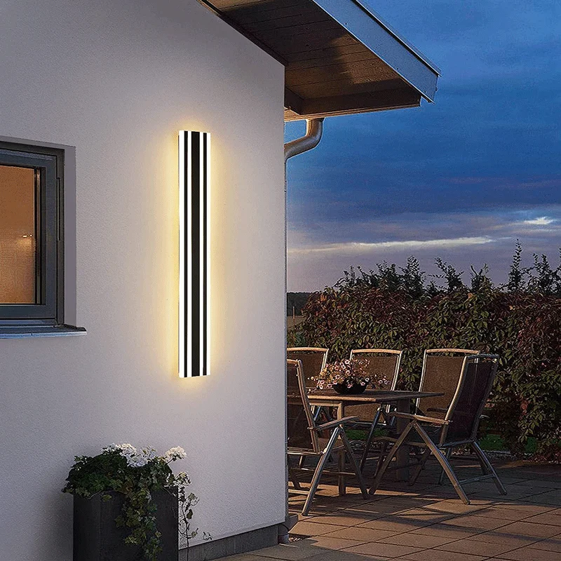 Наружный настенный светильник для садовых зданий, длинный светильник IP65, водонепроницаемый светильник для крыльца-f-lights, бра для загородного дома для наружной стены