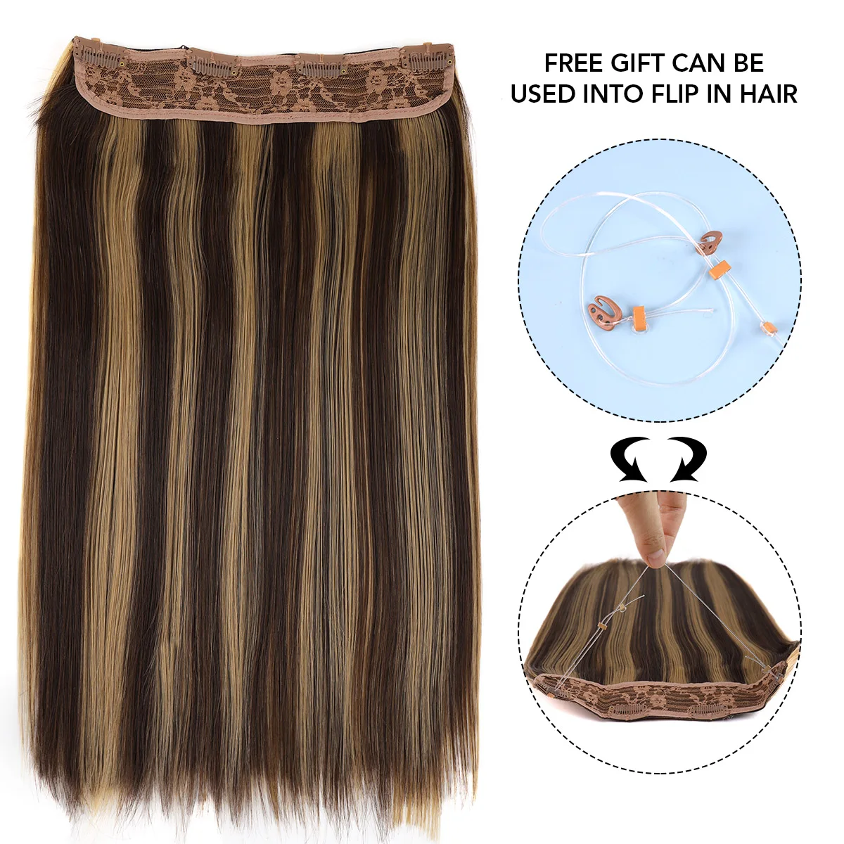 Настоящая Красота Невидимая Проволока С Зажимами Для Наращивания Волос Secret Fish Line Шиньоны Для Наращивания Человеческих Волос 100% Бразильского Производства