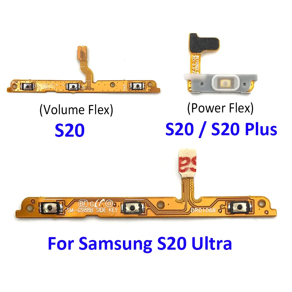 Новая Боковая кнопка включения-выключения громкости Для Samsung Galaxy S20/S20 Plus/S20 Ultra/S21/S20 Fe Боковая Клавиша Flex Cable