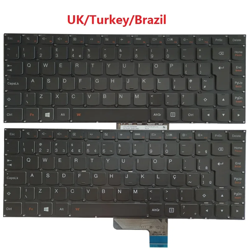 Новая клавиатура для ноутбука в Великобритании/Турции/Бразилии для Lenovo Ideapad E31-70 E31-80 Yoga 2 13 (не подходит для YOGA 2 Pro)