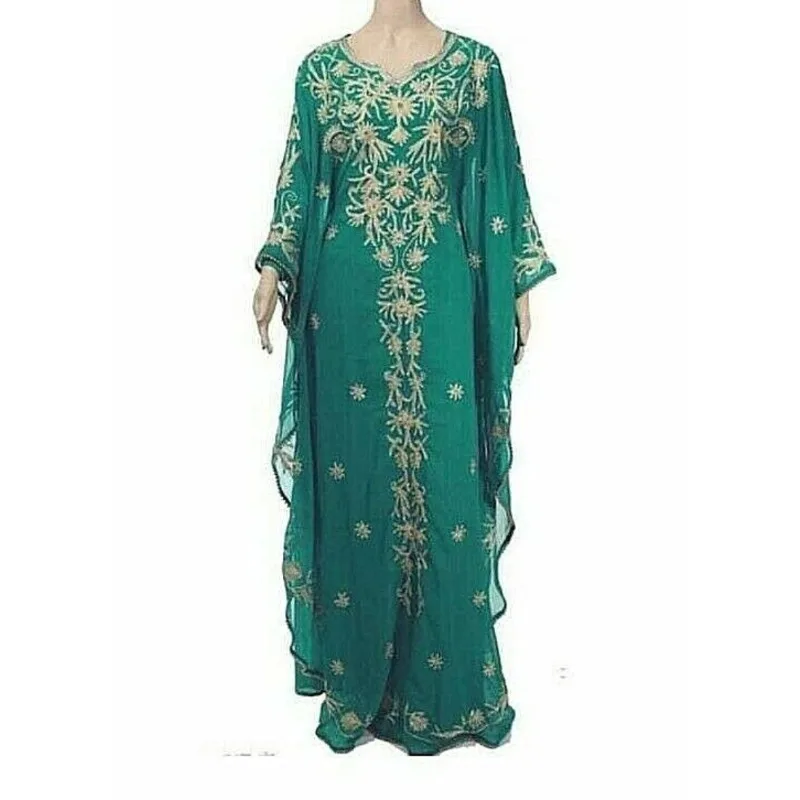 Новые Марокканские Кафтаны из Дубая, платье Farasha Abaya, Очень Необычное Длинное платье 56 Дюймов, Женское Длинное платье