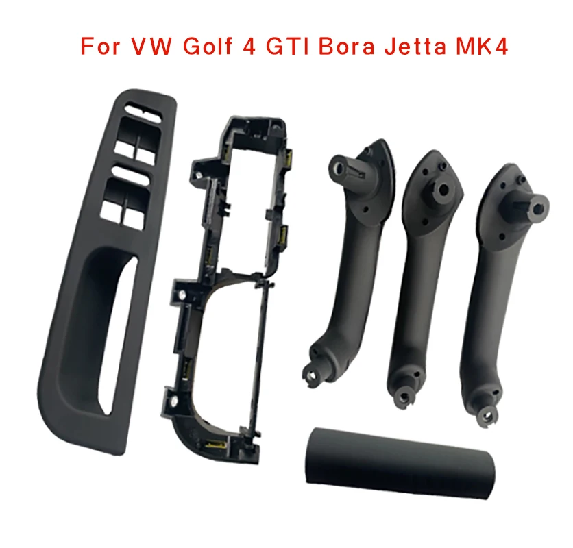 Новый 6x Внутренний Черный Переключатель Панели Дверной Ручки Комплект Отделки Крышки Для VW Golf 4 GTI Bora Jetta MK4 1J0867179A 1J0867180 Аксессуары