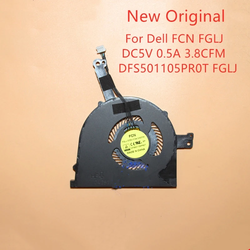 Новый Оригинальный Вентилятор Охлаждения процессора ноутбука Для Dell FCN FGLJ DC5V 0.5A 3.8CFM DFS501105PR0T FGLJ вентилятор