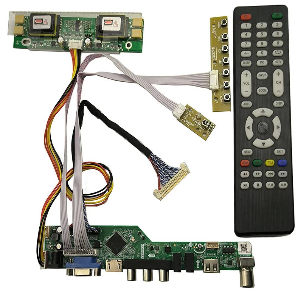 Новый телевизионный комплект для M170E5-L05, M170E5-L08, M170E5-L09, TV + HDMI + VGA + AV + USB, драйвер платы контроллера ЖК-светодиодного экрана