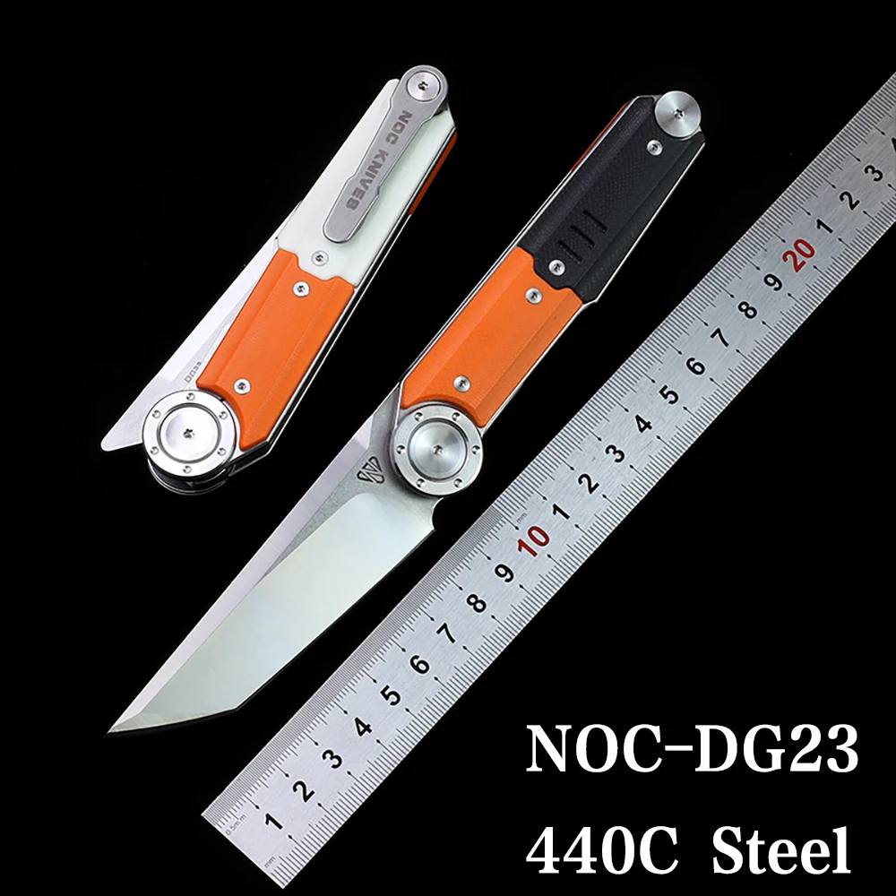 Нож Noc Knife Ножи Тактические DG23 Сталь 440C, двухцветная рукоятка ножа G10, Нож для самообороны, Складной нож, мультитул edc