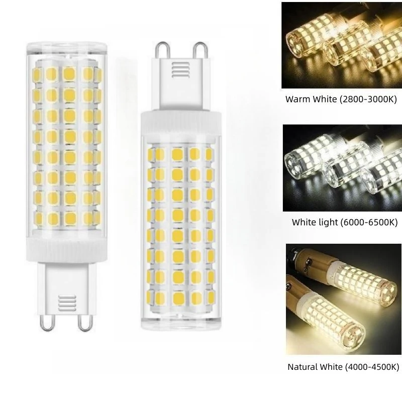 Обновите самый яркий светодиодный светильник G9 AC220V 5 Вт 7 Вт 9 Вт 12 Вт Керамическая светодиодная лампа SMD2835 Теплый/холодный белый точечные светильники заменяют галогенные лампы