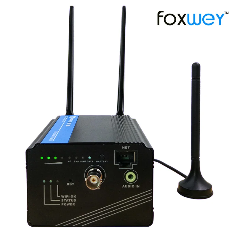 Оборудование для прямой трансляции HD SDI H265 Аудио-Видео потоковое через 4G кодировщик ТВ прямая трансляция церковной Свадьбы IP-трансляция FOXWEY