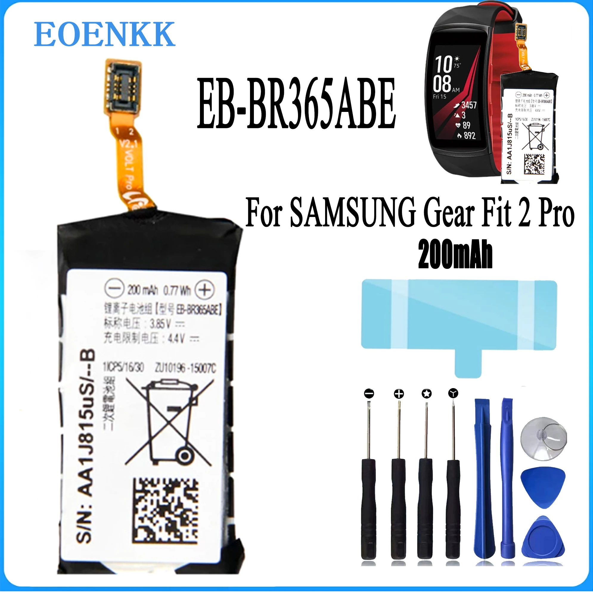 Оригинальная емкость Аккумуляторов EB-BR365ABE Для Samsung Watch Gear Fit 2 Pro SM-R365 R365 Bateria