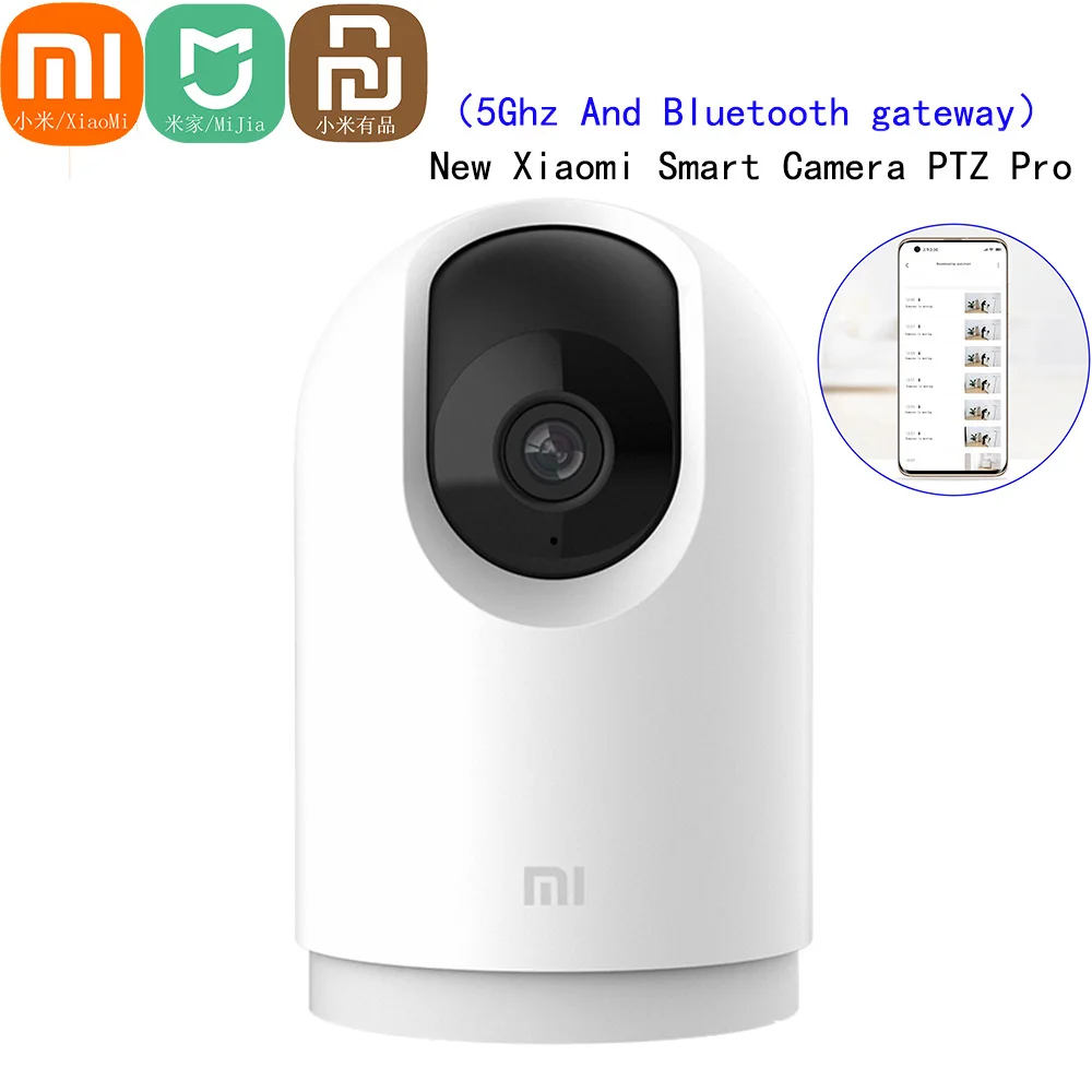 Оригинальная Смарт-камера Xiaomi Mijia с 360-угольной Камерой PTZ Pro Gateway и Двухчастотной IP-камерой WiFi 5 ГГц, монитор безопасности Ребенка