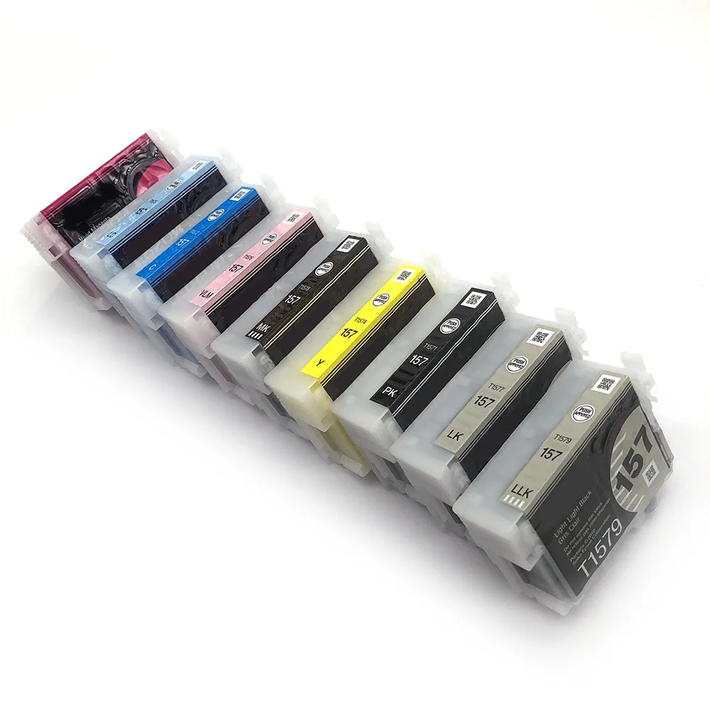 Оригинальные чернильные картриджи с чипами для принтера Epson R3000 T1571 T1572 T1573 T1574 T1575 T1576 T1577 T1578 T1579, не заполнены чернилами