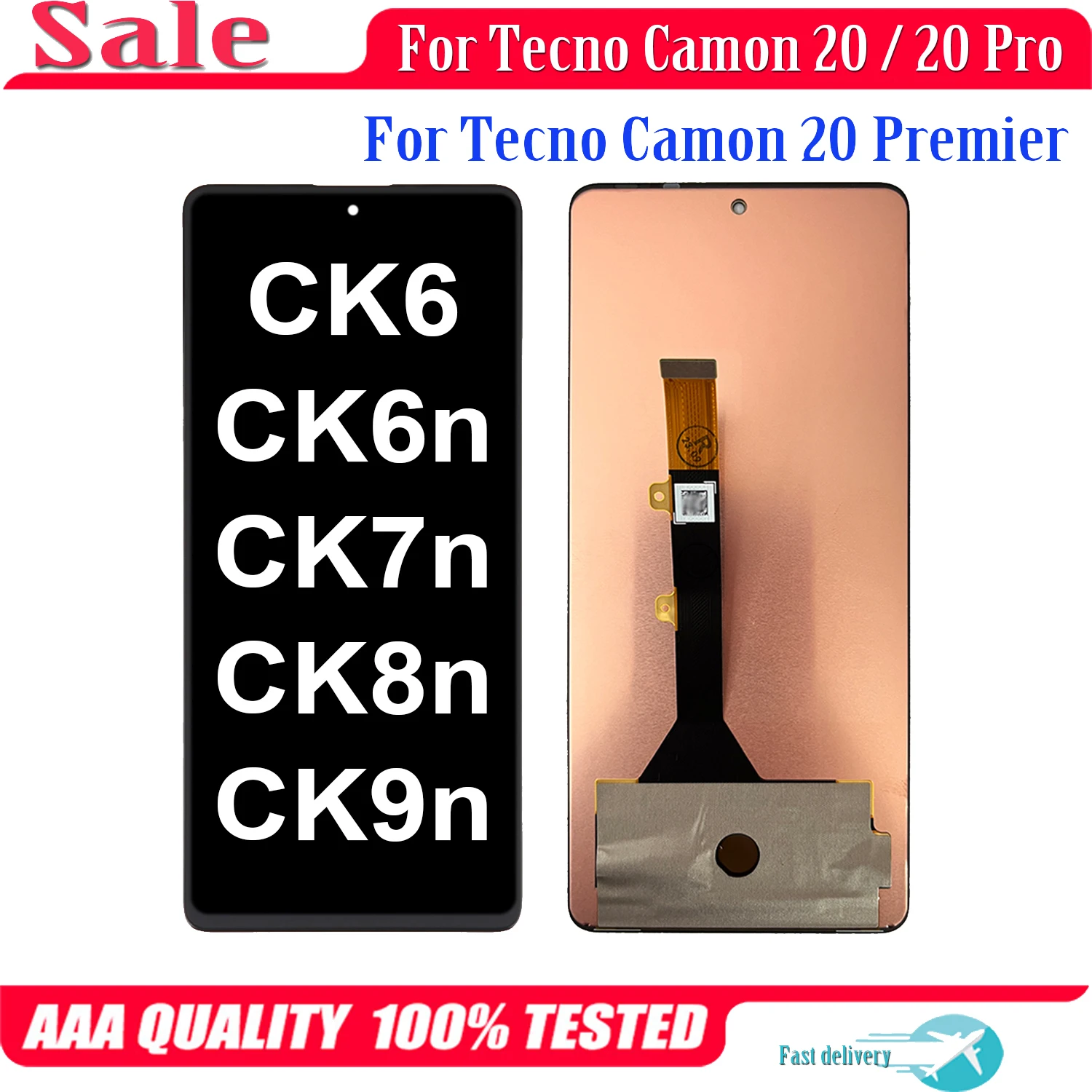 Оригинальный AMOLED Для Tecno Camon 20 Pro 5G CK6 CK6n CK7n CK8n ЖК-дисплей Camon 20 Premier CK9n Дисплей с Сенсорным экраном и Цифровым Преобразователем В Сборе
