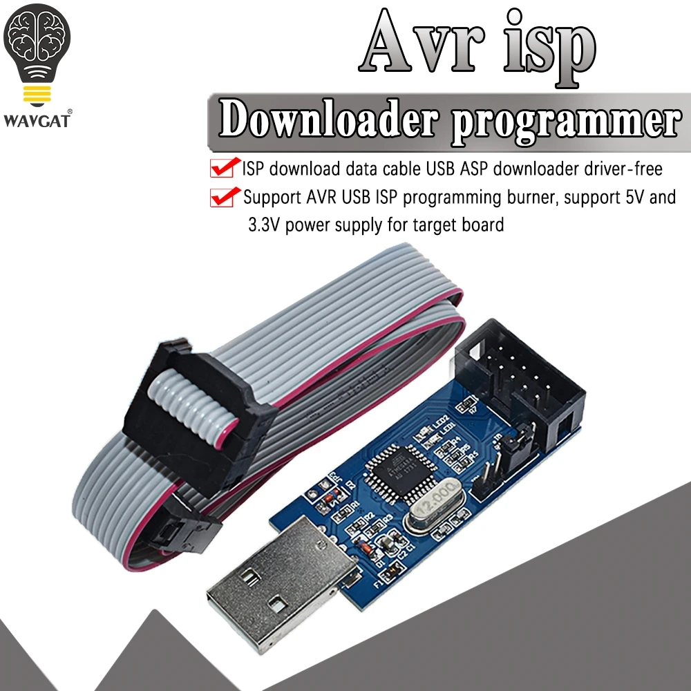 официальный программатор USBASP USBISP AVR USB ISP USB ASP ATMEGA8 Поддержка ATMEGA128 Win7 64