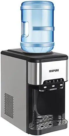 Охладитель воды 2 в 1 со встроенным льдогенератором, Горячая / холодная вода комнатной температуры, Дозатор воды емкостью 2, 3 или 5 галлонов с верхней загрузкой, 2