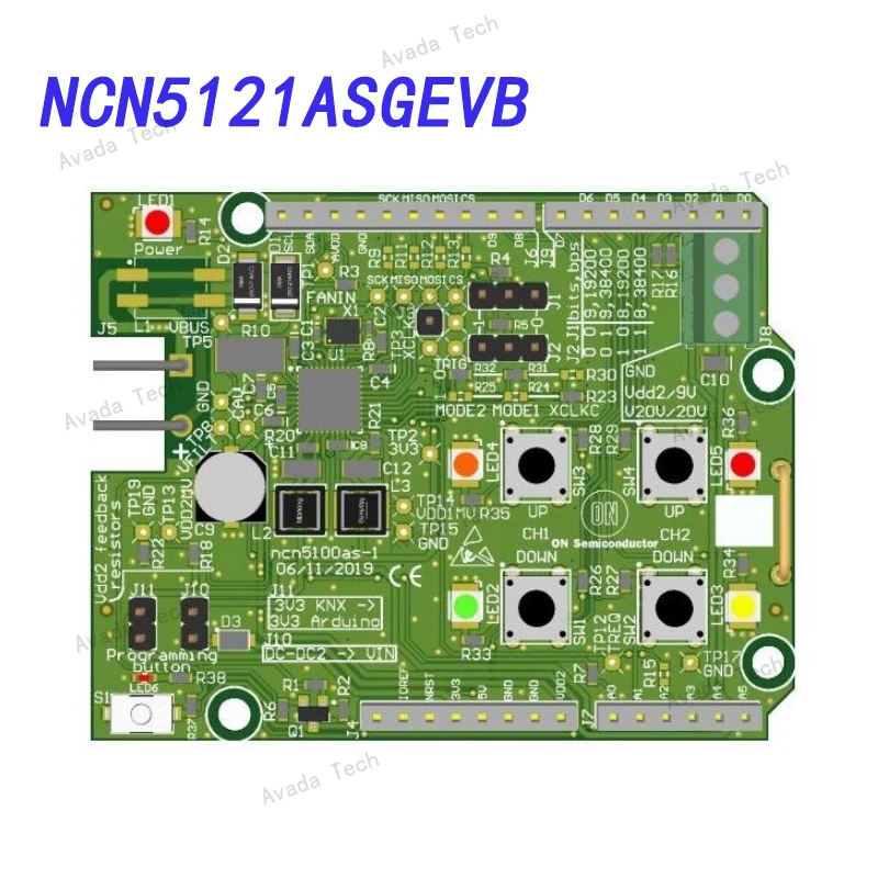 Оценочная плата Avada Tech NCN5121ASGEVB Плата Arduino коммуникационный приемопередатчик NCN5121
