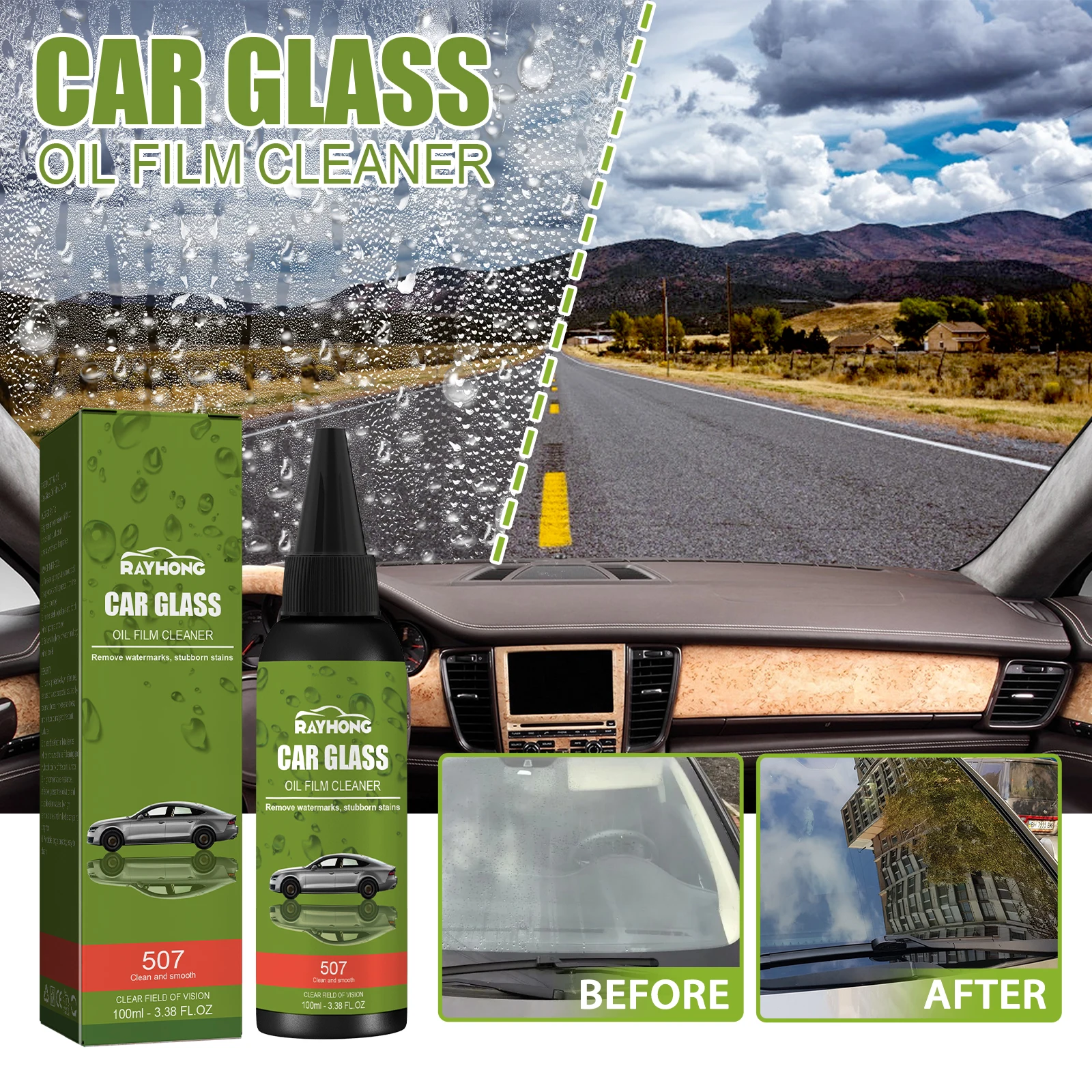 Паста для удаления масляной пленки с автомобильных стекол, средство для покрытия автомобильных стекол водонепроницаемым непромокаемым средством против запотевания стекол для лобового стекла автомобиля