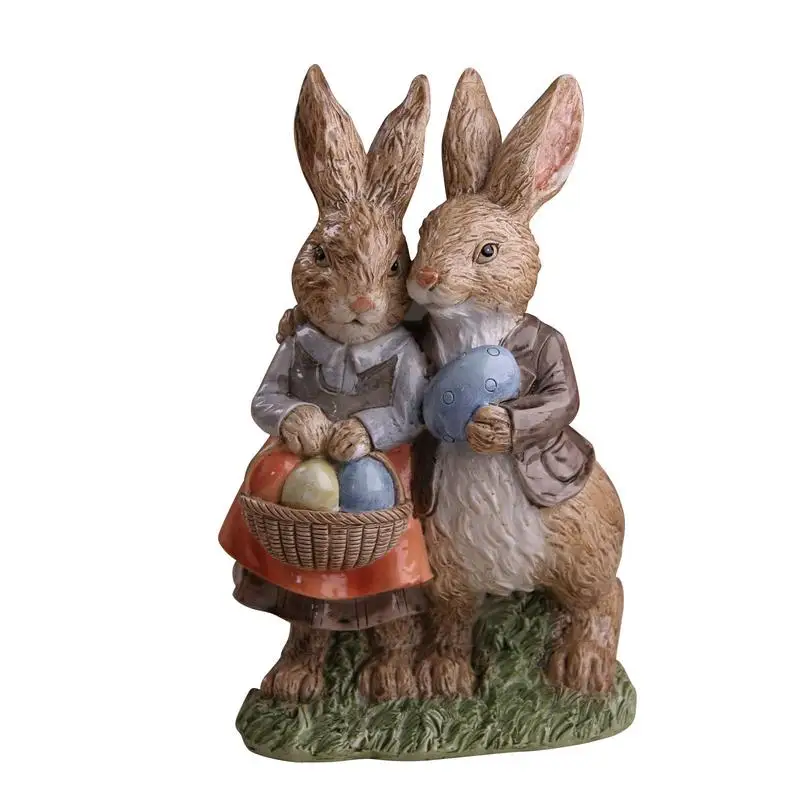 Пасхальный Кролик, украшения в виде Кролика, фигурка пейзажа, украшение для рукоделия из смолы