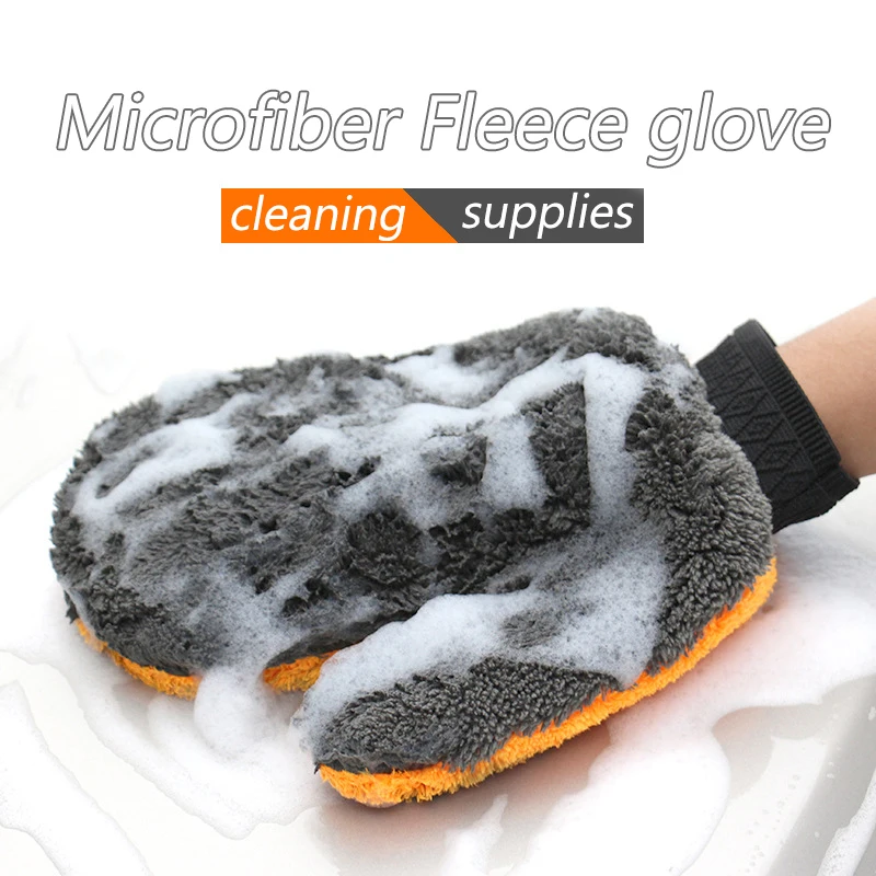 Перчатки для чистки автомобиля, полотенце, мягкая микрофибра, Синель, Водопоглощающая перчатка для мытья кузова, Тряпка, Принадлежности для очистки