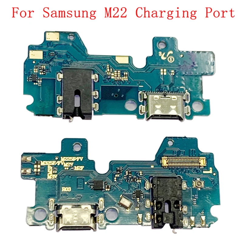 Плата разъема USB-порта для зарядки Гибкий Кабель для Samsung M22 M225 M32 M325 Запчасти для ремонта Зарядного разъема