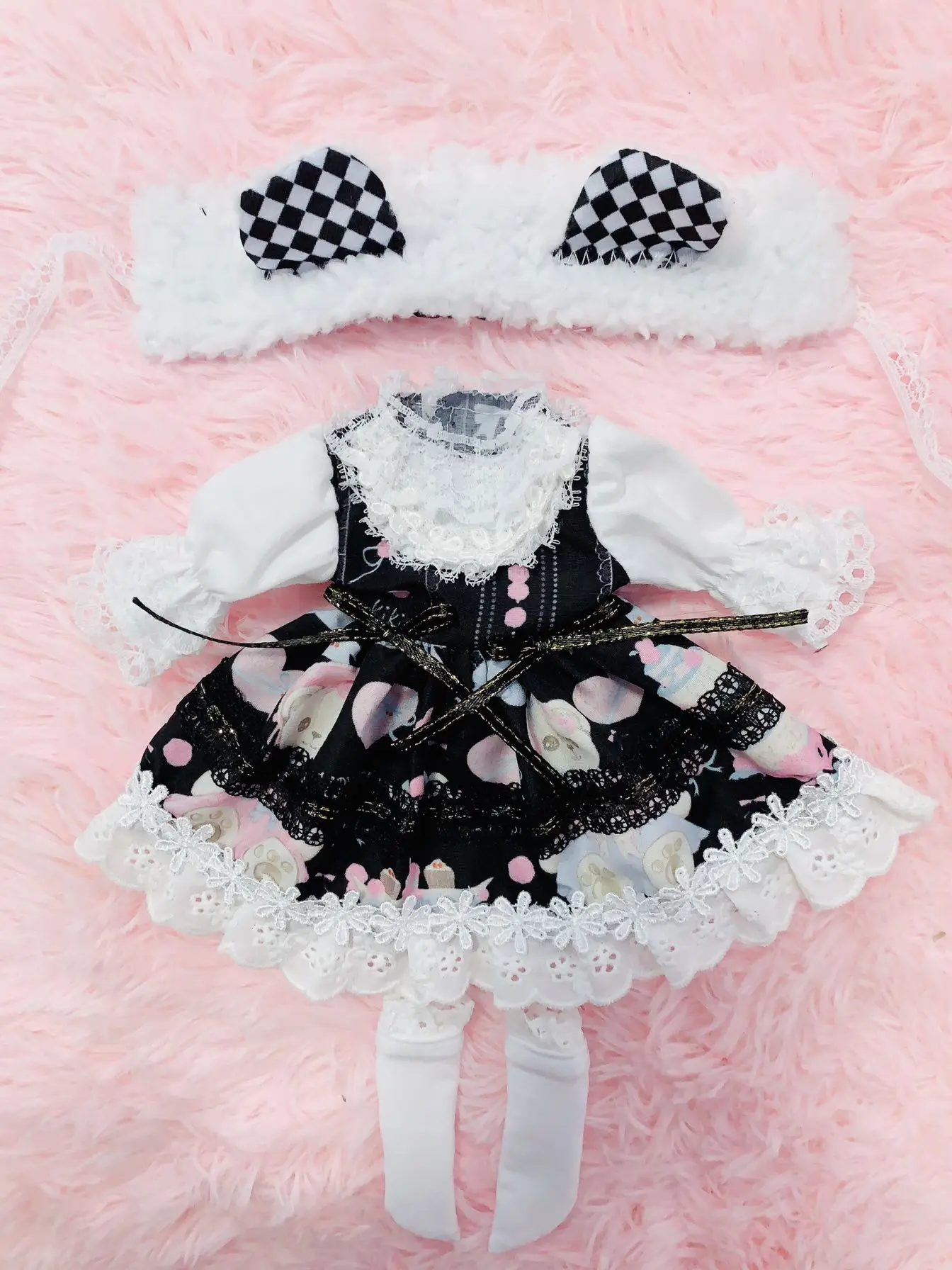 Платье для куклы Bjd blythe, черная газовая юбка, 30 см, ткань для игрушек (подходит для Pullip, Ob24, Azone, Licca, ICY, JerryB, аксессуаров для кукол 1/6)