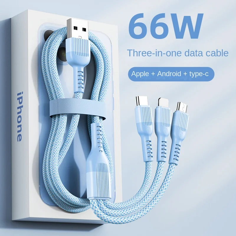Плетеный кабель для зарядки Apple 14 5A, Кабель для передачи данных для мобильного телефона, 66 Вт, сверхбыстрая зарядка, интерфейс 