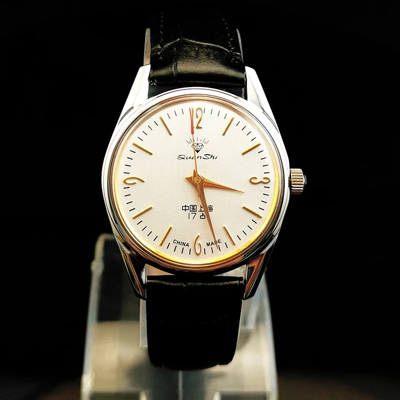 Подлинные Шанхайские механические часы с ручным заводом, 17 бриллиантов, ретро Модные водонепроницаемые мужские часы Religio Masculino Watche для мужчин