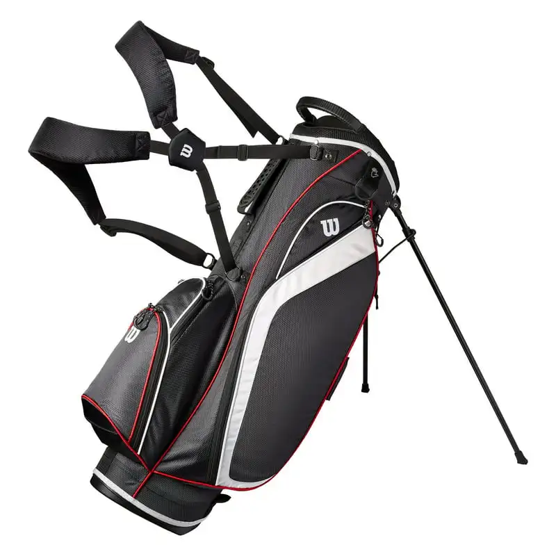 Подставка для сумки для гольфа, 6-полосная перегородка, /белая/Красная