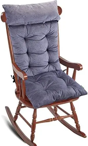 Подушка для стула, набор мягких утолщенных подушек для кресла-качалки со съемной подушкой для шеи, опора для спины, Удобная подушка для стула с завязками