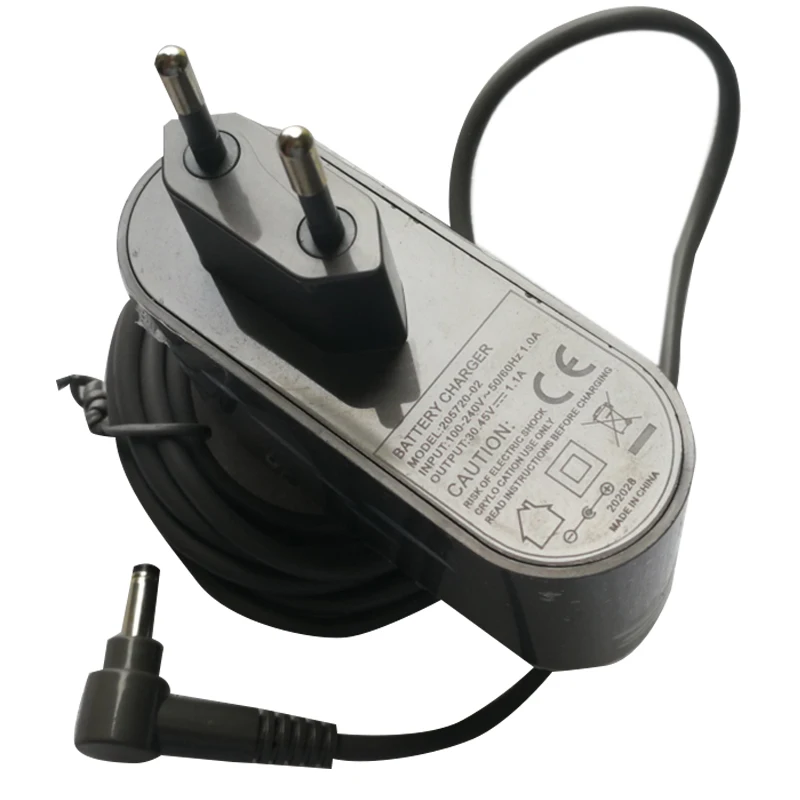 Подходит для зарядного устройства для пылесоса V10 30,45 В-1.1 А, адаптера питания для пылесоса-штепсельная вилка ЕС