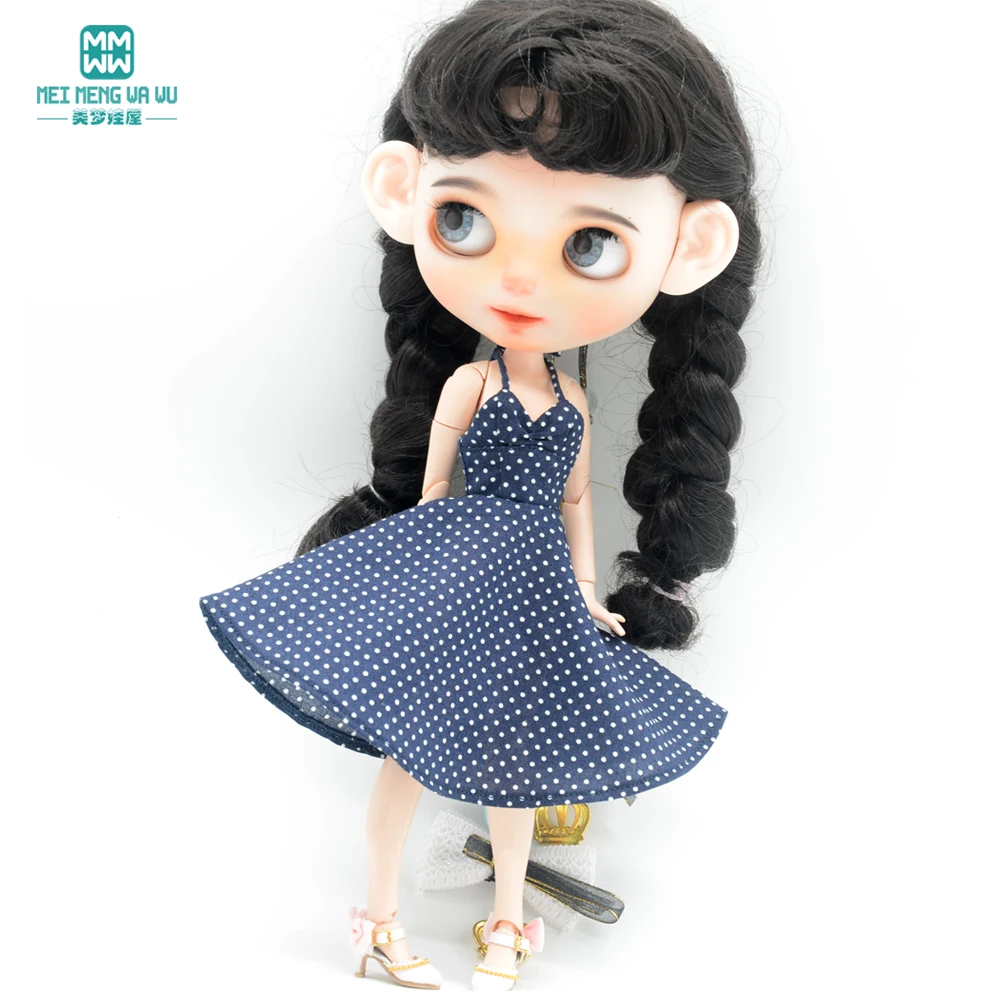 Подходит для кукольной одежды Blyth Azone OB23 OB24, модной юбки в горошек большого размера, детского подарка
